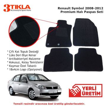 Renault Symbol 2008 2012 Halı Paspas Seti