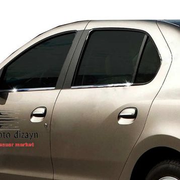 Renault Symbol 2009-2012 4 Parça Krom Cam Çıtası