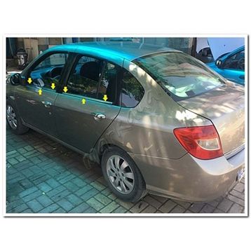 Renault Symbol 2009-2012 4 Parça Krom Cam Çıtası