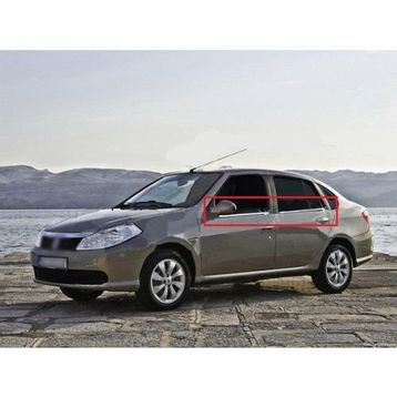 Renault Symbol 2013-2018 4 Parça Krom Cam Çıtası