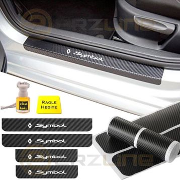 Renault Symbol 4 Adet Karbon Kapı Eşiği Sticker