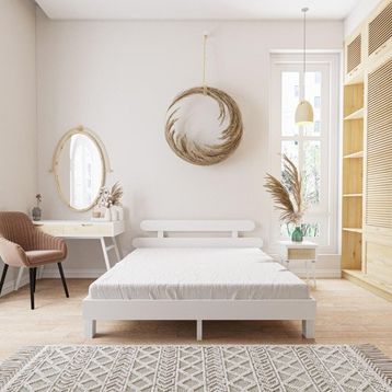 Renazzo Mobilya Damla Model 120x200 cm Beyaz Renk Çam Ahşap Karyola