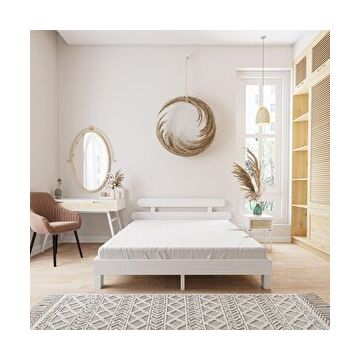 Renazzo Mobilya Damla Model 120x200 cm Beyaz Renk Çam Ahşap Karyola
