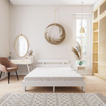 Renazzo Mobilya Damla Model 120x200 cm Beyaz Renk Çam Ahşap Karyola