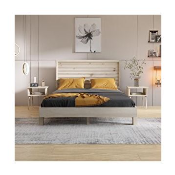 Renazzo Mobilya Ebruli Model 120x200 cm Vernikli Çam Ahşap Karyola