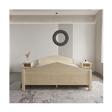 Renazzo Mobilya Milano Model 120x200 cm Vernikli Çam Ahşap Karyola