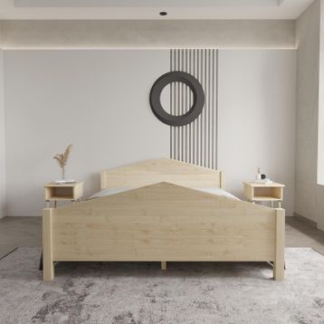 Renazzo Mobilya Milano Model 120x200 cm Vernikli Çam Ahşap Karyola