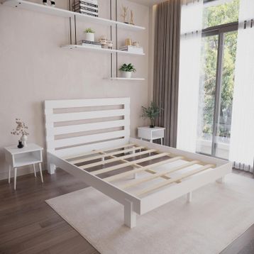 Renazzo Mobilya Urban New Model 120x200 cm Beyaz Çam Ahşap Karyola