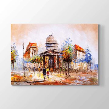 Renkli Şehir Sokakları Tablosu