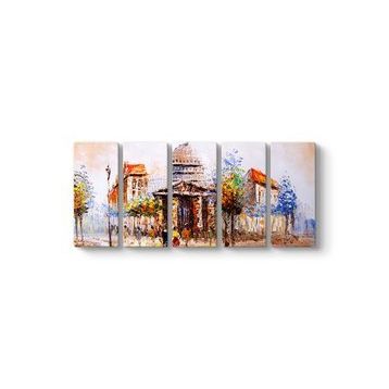 Renkli Şehir Sokakları Tablosu
