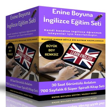 Renksiz Enine Boyuna İngilizce Eğitim Seti