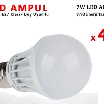 Rennway 4 Adet 7 W Enerji Tasarruflu Led Ampul