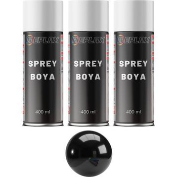 Replax Ral 9005 Parlak Siyah 3x400 ml Sprey Boya