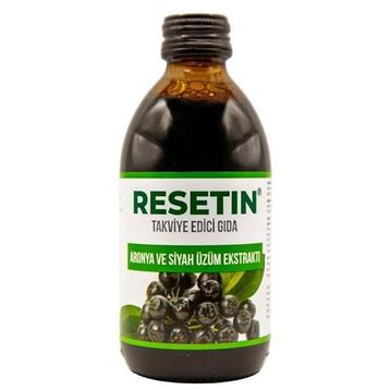 Resetin 250 ml Aronya ve Siyah Üzüm Ekstraktı Takviye Edici Gıda