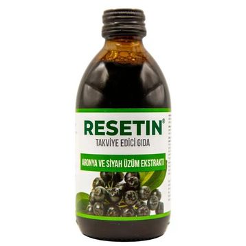 Resetin 250 ml Aronya ve Siyah Üzüm Ekstraktı Takviye Edici Gıda