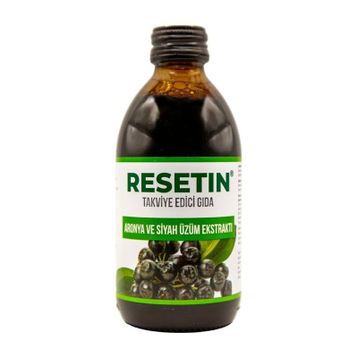 Resetin 250 ml Aronya ve Siyah Üzüm Ekstraktı Takviye Edici Gıda