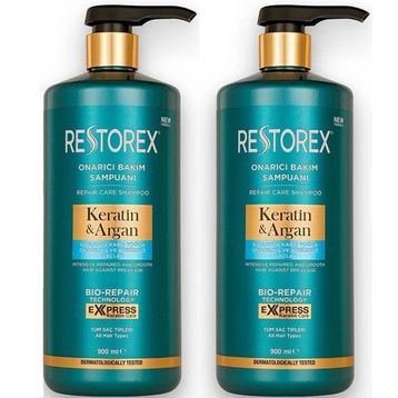 Restorex Keratin Argan 2x900 ml Onarıcı Bakım Şampuan