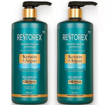 Restorex Keratin Argan 2x900 ml Onarıcı Bakım Şampuan