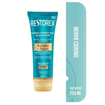 Restorex Keratin Argan Onarıcı 250 ml Yıpranmış ve Hasar Görmüş Saçlar Saç Bakım Kremi