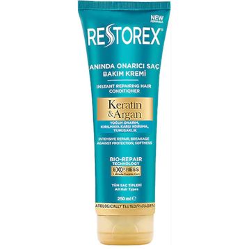 Restorex Keratin Argan Onarıcı 3x250 ml Yıpranmış ve Hasar Görmüş Saçlar Saç Bakım Kremi