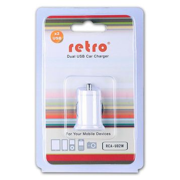 Retro JsMax 5V Çift USB Beyaz Araç Uyumlu Adaptör