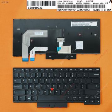 Retro Lenovo 01AX364 01AX394 Işıklı Uyumlu Klavye