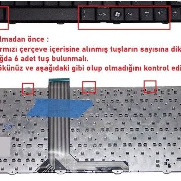 Retro MSI GE60 2QE-1095XTR V1 Uyumlu Klavye
