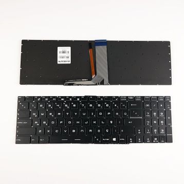 Retro MSI GE72 2QE-035XTR Apache Siyah Uyumlu Klavye