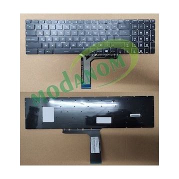 Retro MSI GE72 6QD-634TR Siyah Uyumlu Klavye