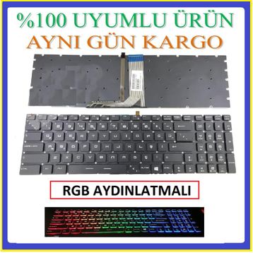 Retro MSI GE72 Apache 7RD-042XTR Siyah Uyumlu Klavye