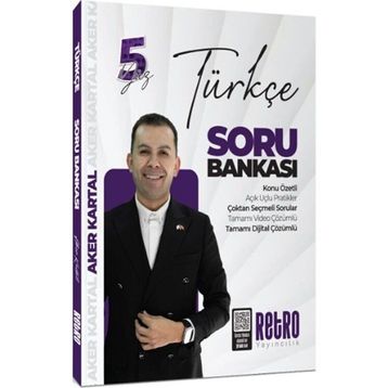 Retro Yayıncılık 2026 KPSS Türkçe 5 Yüz Çözümlü Soru Bankası