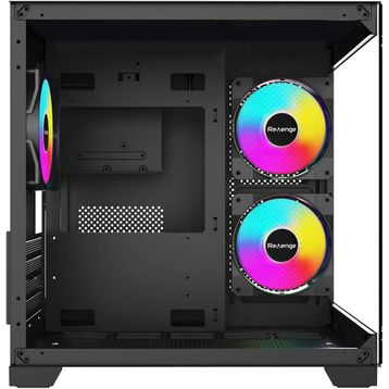Revenge Nova RGB 3 Fanlı Siyah Micro ATX Gaming Bilgisayar Kasası