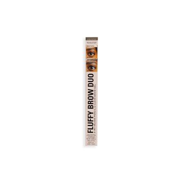 Revolution Fluffy Brow Duo Kaş Kalemi ve Dark Brown Kaş Maskarası
