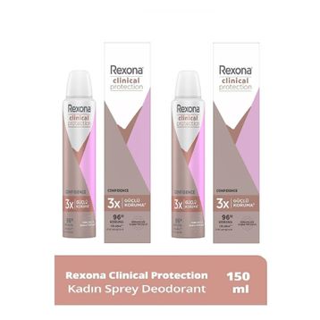 Rexona Clinical Protection Confidence 2x150 ML Kadın Sprey Deodorant