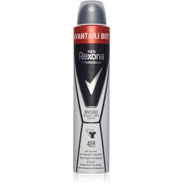 Rexona Invisible Black White Sprey 200 ml Men Deodorant