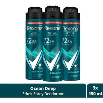 Rexona Invisible Ocean Deep Men 3x150 ml Sprey Deodorant