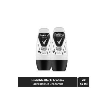 Rexona Men Erkek Invisible On Black White Clothes 50 ml X2 Adet Roll On Deodorant