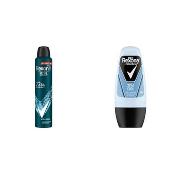Rexona Men Xtra Cool 200 ml Erkek Sprey Deodorant ve Men Xtra Cool 2x50 ml Erkek Roll On Deodorant