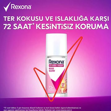 Rexona Vitamin Bright Rose Glow 2x45 ml Kadın Deodorant Roll On