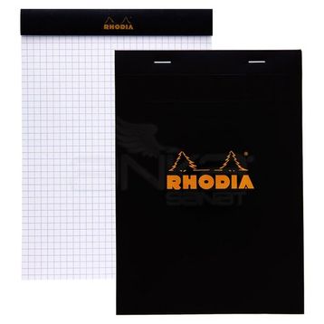 Rhodia Basic Siyah Kapak 80 gr 80 Yaprak 148x210 mm Kareli Bloknot