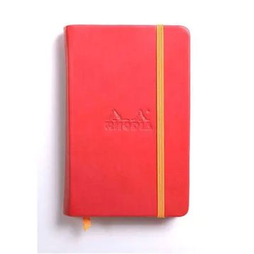 Rhodia Boutique Rodiarama Renkler İtalyan Deri Çizgili Defter Poppi A6 96 Yaprak Defter