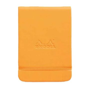 Rhodia Boutique Webnotebook Italyan Deri Kısa Kenarlı Ciltli Üstten Turuncu Sert Kapak Çizgili Defter