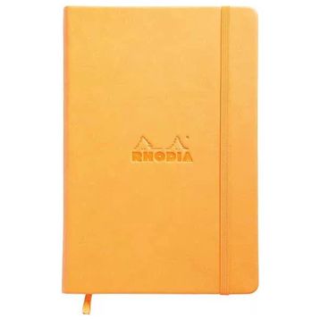 Rhodia Boutique Webnotebook Yandan Turuncu Sert Kapak İtalyan Deri Çizgisiz Defter