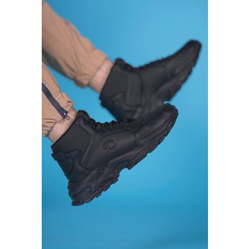 Riccon 0012108 Siyah Siyah Sneaker Erkek Bot