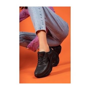 Riccon 0012140 Siyah Siyah Kadın Sneaker