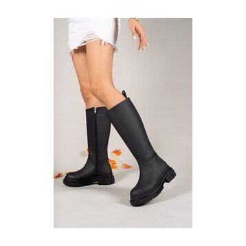 Riccon 0012360 Extra Mat Siyah Kadın Çizme