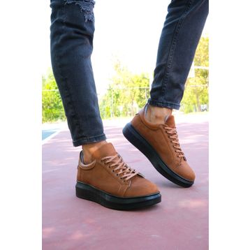 Riccon 0012360 Süet Taba Siyah Erkek Sneaker