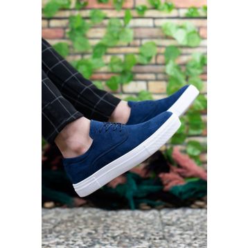 Riccon 0012365 Lacivert Süet Erkek Sneaker