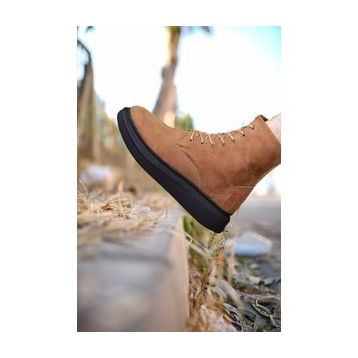 Riccon 0012373 Taba Siyah Süet Sneaker Erkek Bot