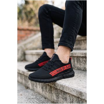 Riccon 0012SANTO Siyah Kırmızı Erkek Sneaker